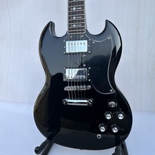 Factory SG Standard Black Electric Guitar 6 String HH Pickups Chrome Parts