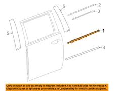GM OEM Rear Window/Door-Belt Molding Weatherstrip Right 23227743