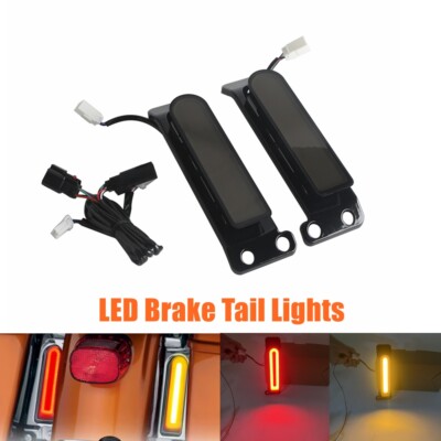 Motorcycle LED Saddlebag Tail Light Turn Signal Lamp For Harley Road Steet Gilde