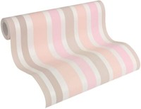 A.S. CréAtion Tapete Vlies Esprit 30288-1 Weiß Pink Flieder Stylisch Streifen