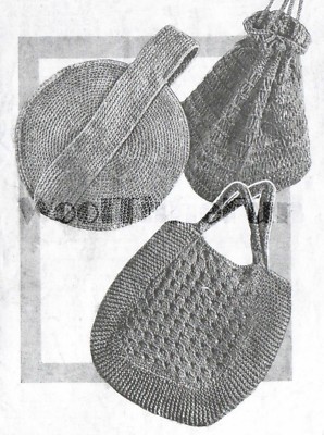 crochet string bolsa pattern from 1933