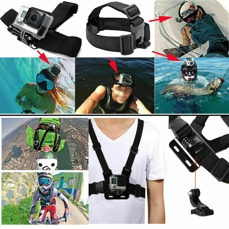 216pcs Pack Case Chest Head Float Monopod Accessories GoPro Hero 8 7 6 5 4 3+ AU - image 3 of 4