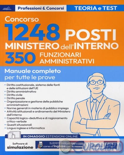 9791256022182  CONCORSO RIPAM: 350 FUNZIONARI AMMINISTR EDISES PROFESSIONALE