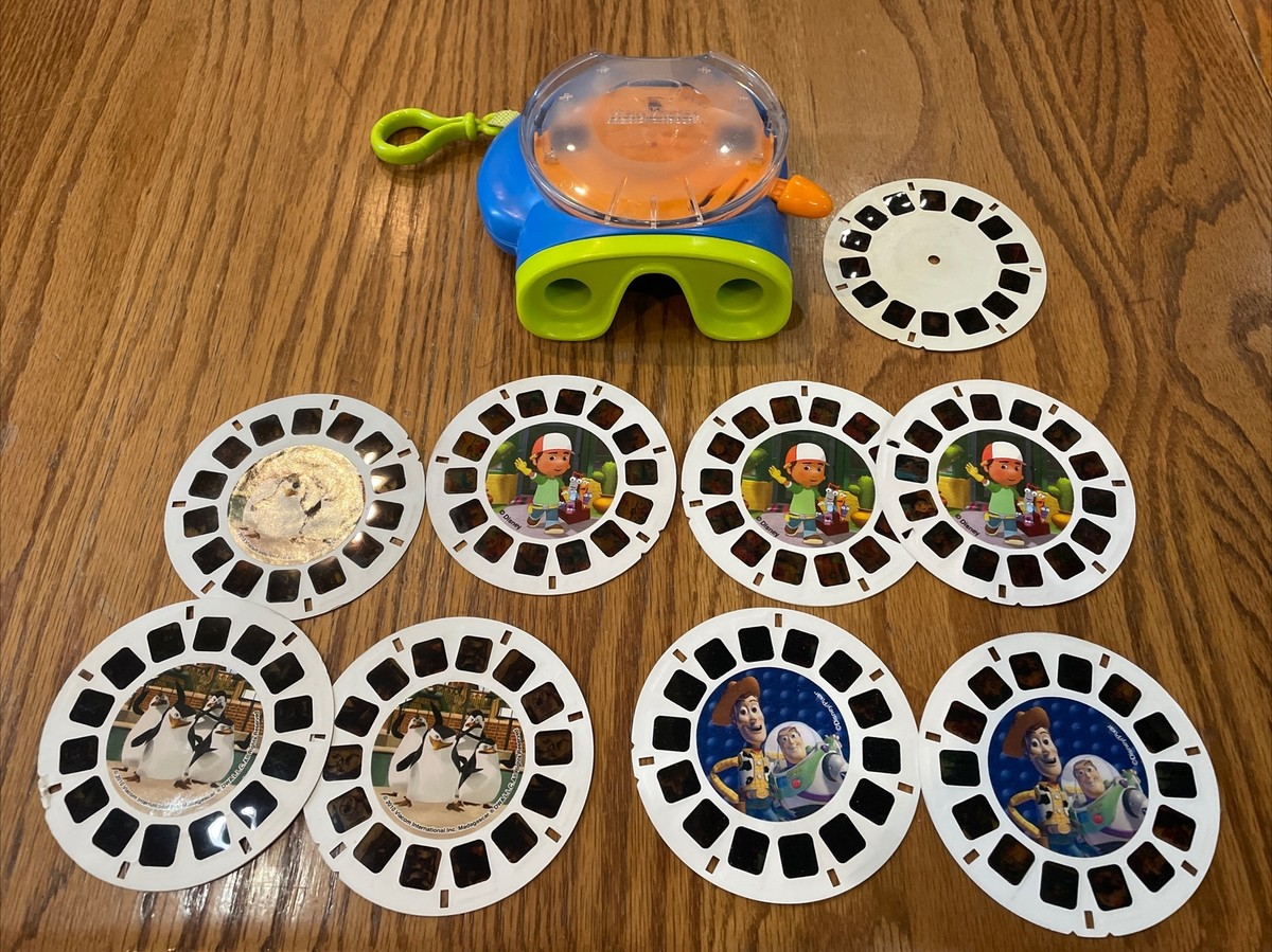 Blue Green 3D 2002 Fisher Price View-master Top Load Viewer Toy With  Reels