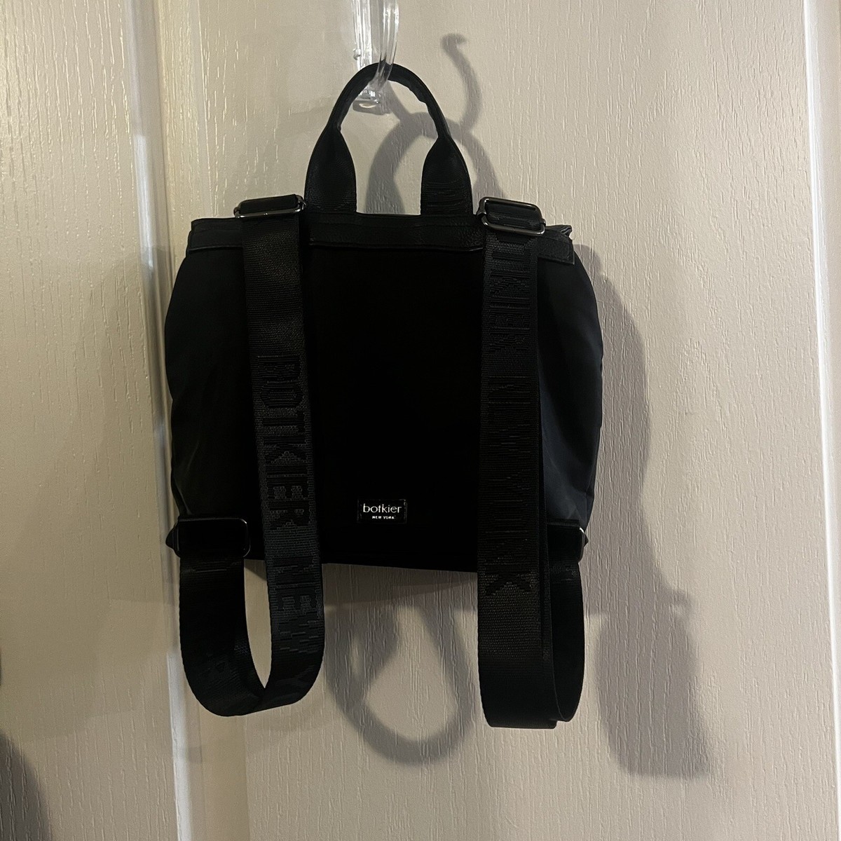 Botkier New York Mini Trigger Backpack Black Faux Leather NWT NWT Botkier New York Black Mini Trigger Backpack Nylon Faux  main image 4