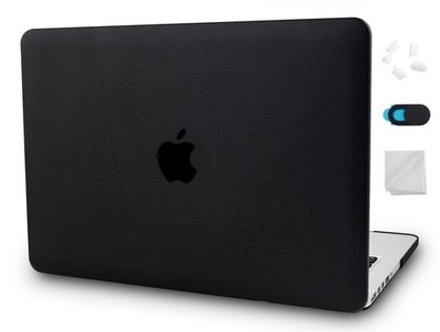 Italian Leather Hard Shell Case for MacBook Pro 16 inch 2019-2020 A2141 Black