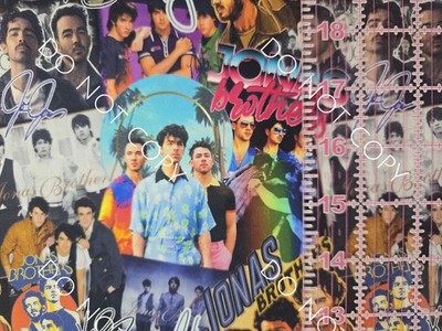 Custom 100% Cotton Woven Fabric Jonas Brothers Band by the 1/4 Yard 9x56
