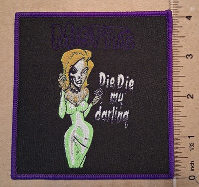 Misfits Die Die My Darling Purple Border Woven Patch 