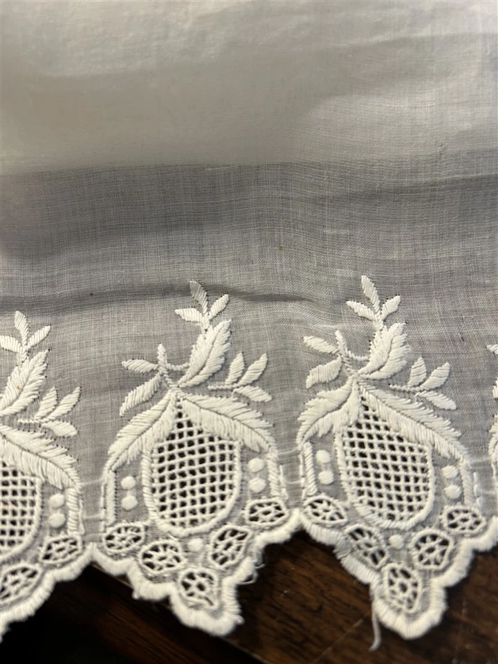 antiguo fichu bufanda cuello blanco encaje algodón 5,5 x 44 blanco 1800s original  Foto 2 de 4