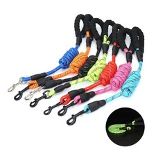 1.5m Large Pet Rope Dog Leash Heavy Duty Reflective Nylon Leads w/ Comfy Handle