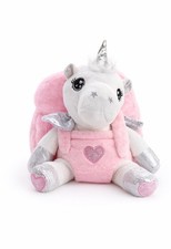Unicorn Plush Toy  Pink Backpack Set Girls Stuffed Animal Bag NWOT