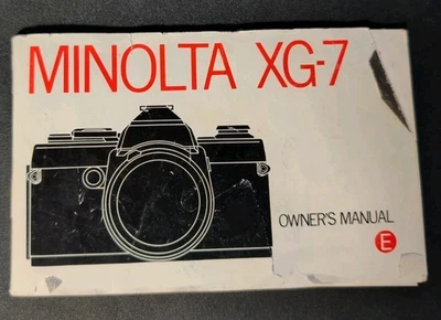 MINOLTA XG-7 BEDIENUNGSANLEITUNG BUCH VINTAGE BETRIEBSANLEITUNG E - Bild 1 von 2