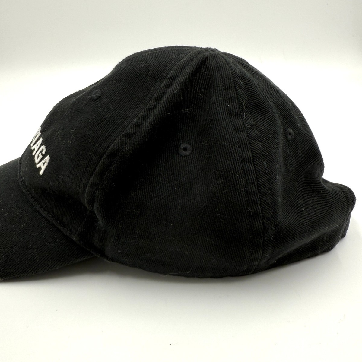 BALENCIAGA Baseball Cap Logo Embroidery Black L 58cm 792 | eBay
