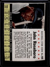1961 Post Cereal #166 John Roseboro, Filler, Los Angeles Dodgers