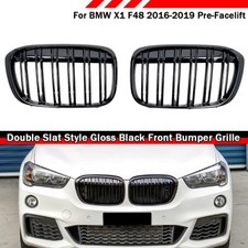 Sport Doppelsteg K�hlergrill Nieren Grill Glanz Schwarz F�r BMW X1 F48 2016-2019