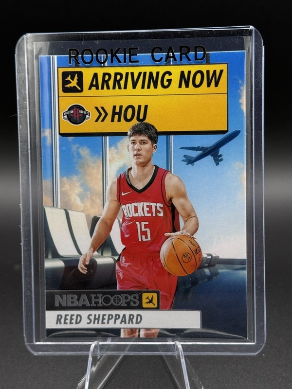 Reed Sheppard 2024-25 Hoops Arriving Now Holo RC Houston Rockets #25