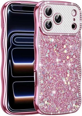Glitter Phone Case for iPhone 17 Pro Max Case Sparkly Bling Cute Shiny Design