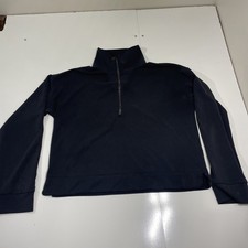 ATHLETA Fleece 1/4 Zip Sweatshirt Casual Athletic Black Comfy
