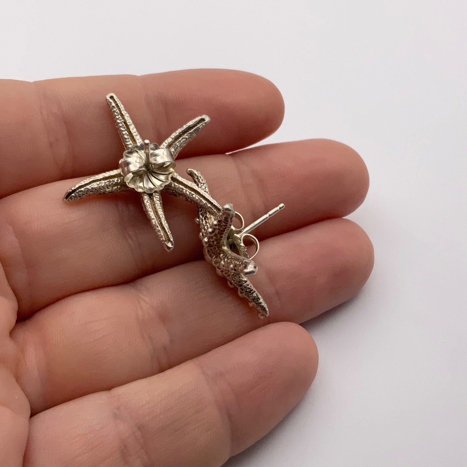Sterling Silver  Starfish Large Statement Stud Ea… - image 5