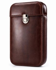 Top Grain Leather 6 Slot Fountain Pen Case Holder Organizer Executive Gift