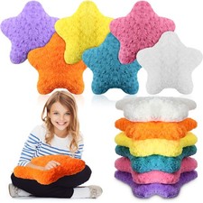 6 Pcs Star Fluffy Pillow 15.7'' Shaped Star Throw Pillow Aesthetic Stars Deco...