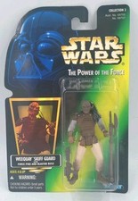 1996 Star Wars POTF WEEQUAY Skiff Guard Collection 3 Holo Green Card Kenner NEW