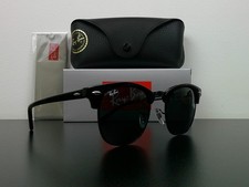Ray-Ban RB3016 Clubmaster Classic Sunglasses All Black 51mm Never Worn