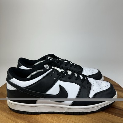 Mens Nike Dunk Low GS Black White Panda Leather Athletic Sneakers Shoes Size 12