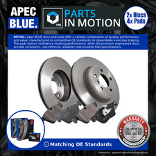 Vented Brake Discs and Pads Front Apec Blue SDK6781+PD3349 fits BMW 5 SERIES