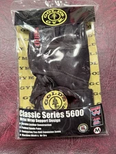 2 Sets : Gold's Gym Classic Wrist Wrap Gloves Size Medium - New Workout Gloves
