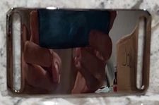 GRIP6 BELT BUCKLE - BLACK CHROME MIRROR FINISH - 1.5 INCH WIDE