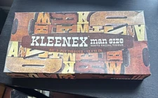 Vintage Box MAN SIZE KLEENEX 60 3 ply white facial tissues 1970s