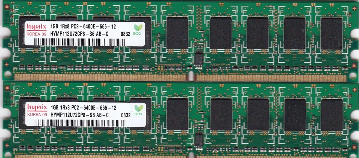 A-Tech 2GB (2x1GB) DDR2 800MHz UDIMM PC2-6400 CL6 1.8V DIMM Non-ECC Unbuffered Desktop RAM Memory Modules