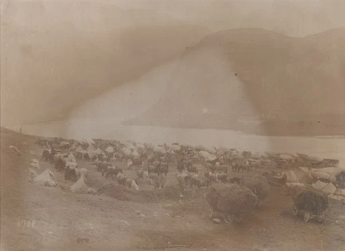 WW1 RARE Upper Piave Italy Central Powers camp 1917 - Original Press Photo