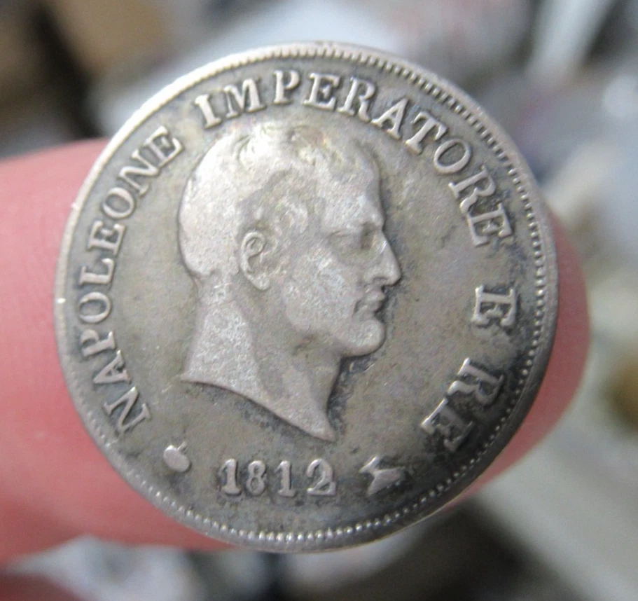 1812-M Italy 10 Soldi Napoléon Empereur et Roi d’Italie Milan Silver Coin - Image 2 of 4