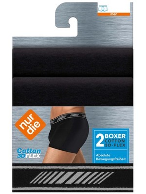 NUR DER Boxer 3D-Flex Classic 2er Pack Boxershorts Shorts