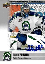 Isaac Poulter - Signed 2019-20 Upper Deck CHL Card #206