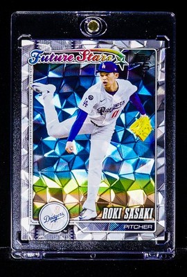 Roki Sasaki RARE DIAMOND ICE HOLO INVESTMENT CARD Los Angeles Dodgers SP