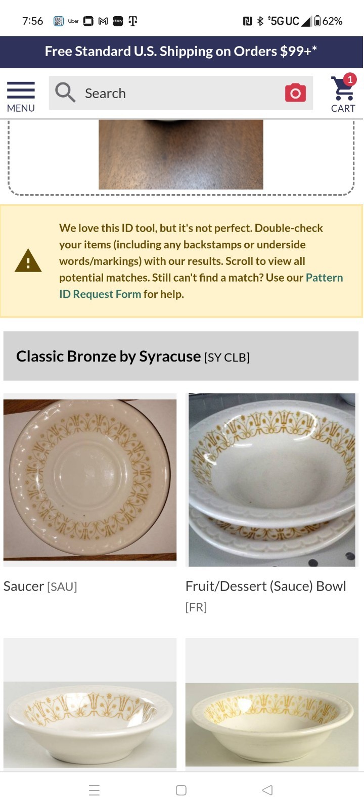 Set of 6 Syracuse China Coffee Mugs Classic Bronze Pattern Made 1980