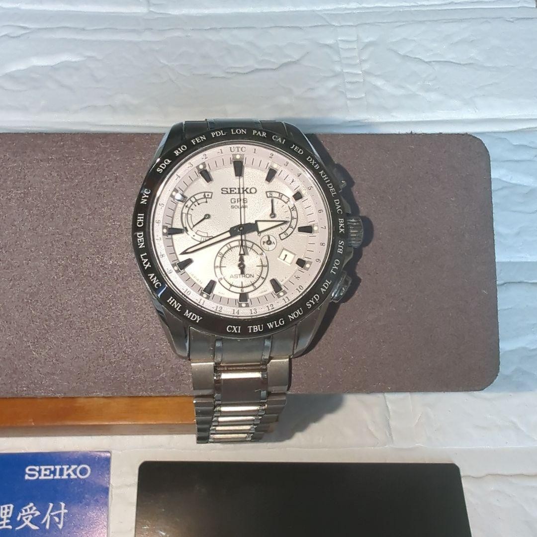 SEIKO ASTRON GPS 8X53-0AB0　565425　5.3 SEIKO Astron 8X53-0AB0-2 Solar Watch 18cm 7.1in Wrist Size Working