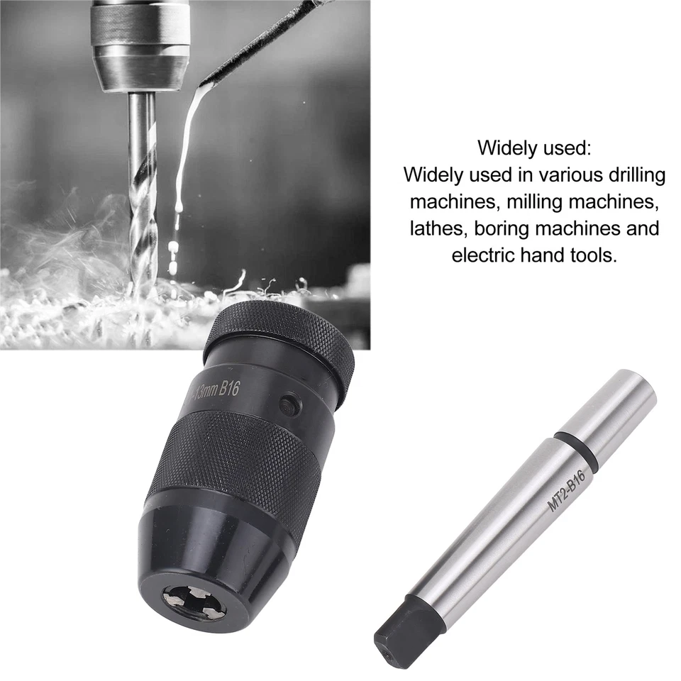 Mandrin De Perçage Auto-serrant Sans Clé B16 De 1 à 13 Mm Avec Rallonge MT2 B16 - Photo 3/4