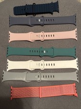 Apple Watch Silicone Strap Band Lot 7 Multicolor Replacement Bands