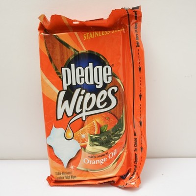 Pledge Wipes with Orange Oil Anti Dust Formula 18 Pcs Furniture Polish Wipes