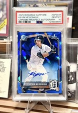 2025 Bowman Sapphire KEVIN McGONIGLE 1st Chrome Prospect Autograph /199 PSA 10