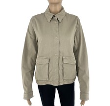 CAMEL ACTIVE Women Dark Beige Cotton Jacket Blazer EU 38 UK 10 US 8