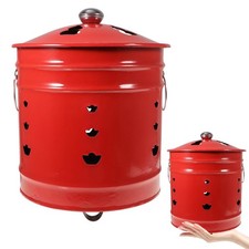 2.87 Gallon Burn Barrel, Metal Burn Can for Paper, 11.7&ldquo; Small Yard Waste Inc...