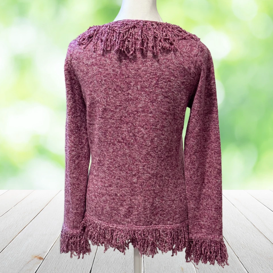 Suéter Vintage CHADWICKS Para Mujer XS S Rosa Flecos Elegante Cárdigan Y2K Años 2000 Elegante Foto 2 de 4