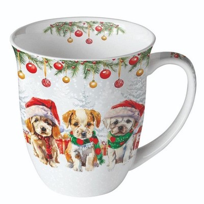 Tasse, Porzellantasse FUNNY CUTE PUPPIES 0,4l Ambiente | Hunde, Weihnachten