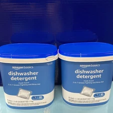 2X Amazon Basics Dishwasher Detergent Pacs, Fresh Scent 85 Ct Each