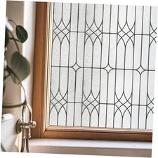 Window Privacy Film, Stained Glass Decorative Static 17.3 x 78.7in Dusseldorf